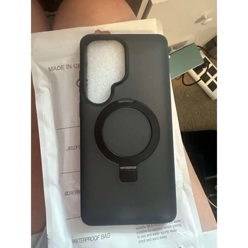 Samsung Galaxy S26 Ultra Case Black 360 Spin Magnetic Ring Stand MagSafe Cover